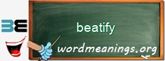 WordMeaning blackboard for beatify